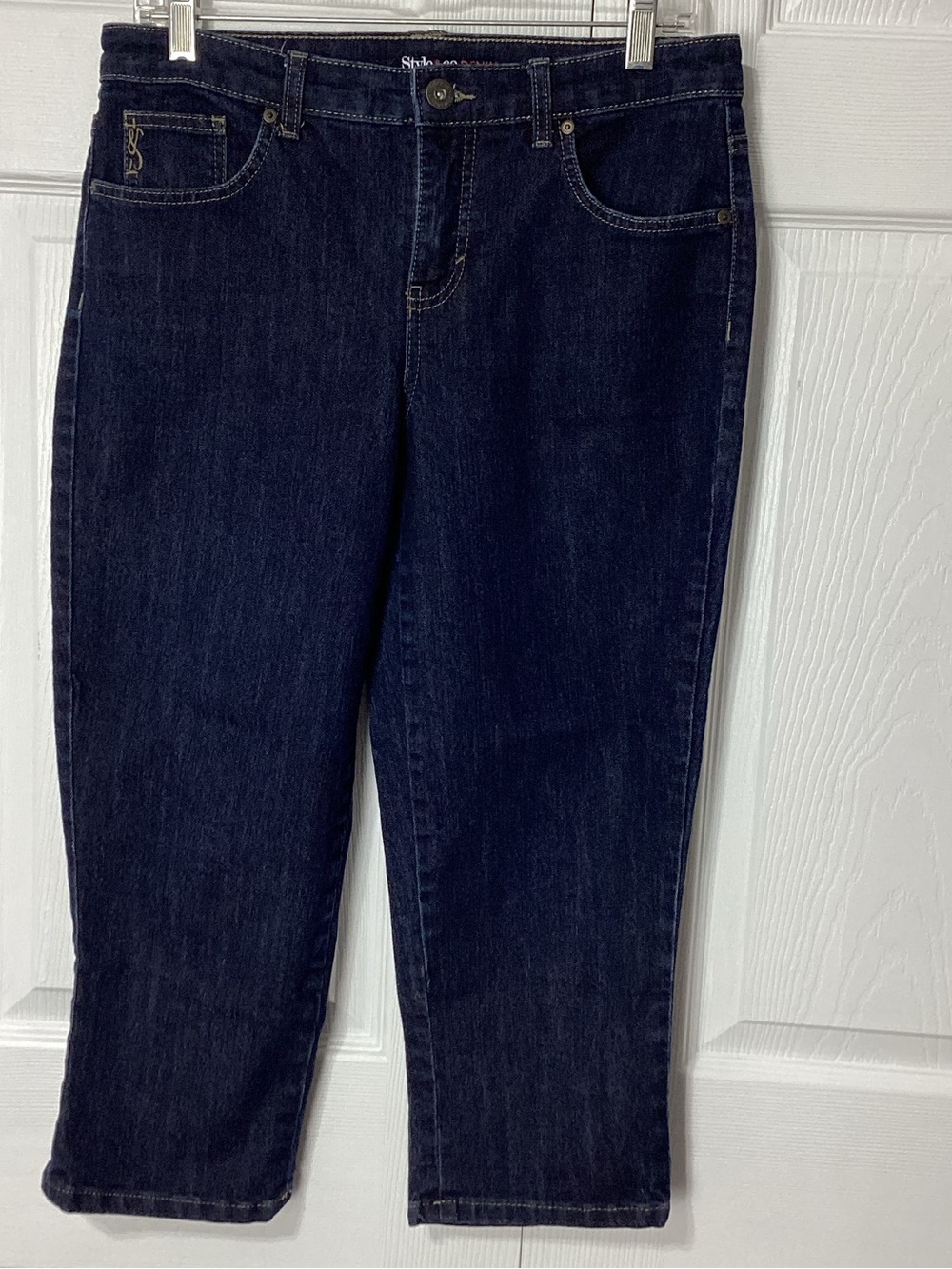 Style And Co Denim Capri Jeans Dark Blue Women's Size 8